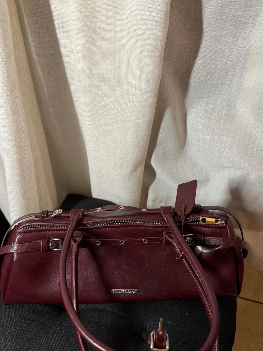 House of Harlow 1960 Burgundy Leather Shoulder Bag